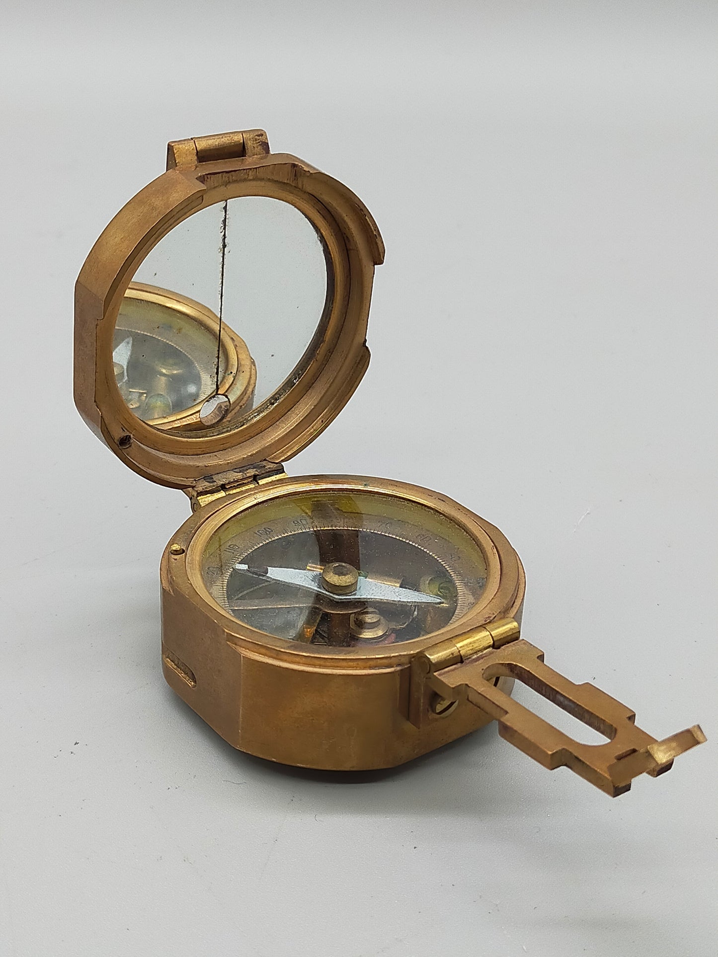 Antiker Stanley London Messing Kompass – Historische