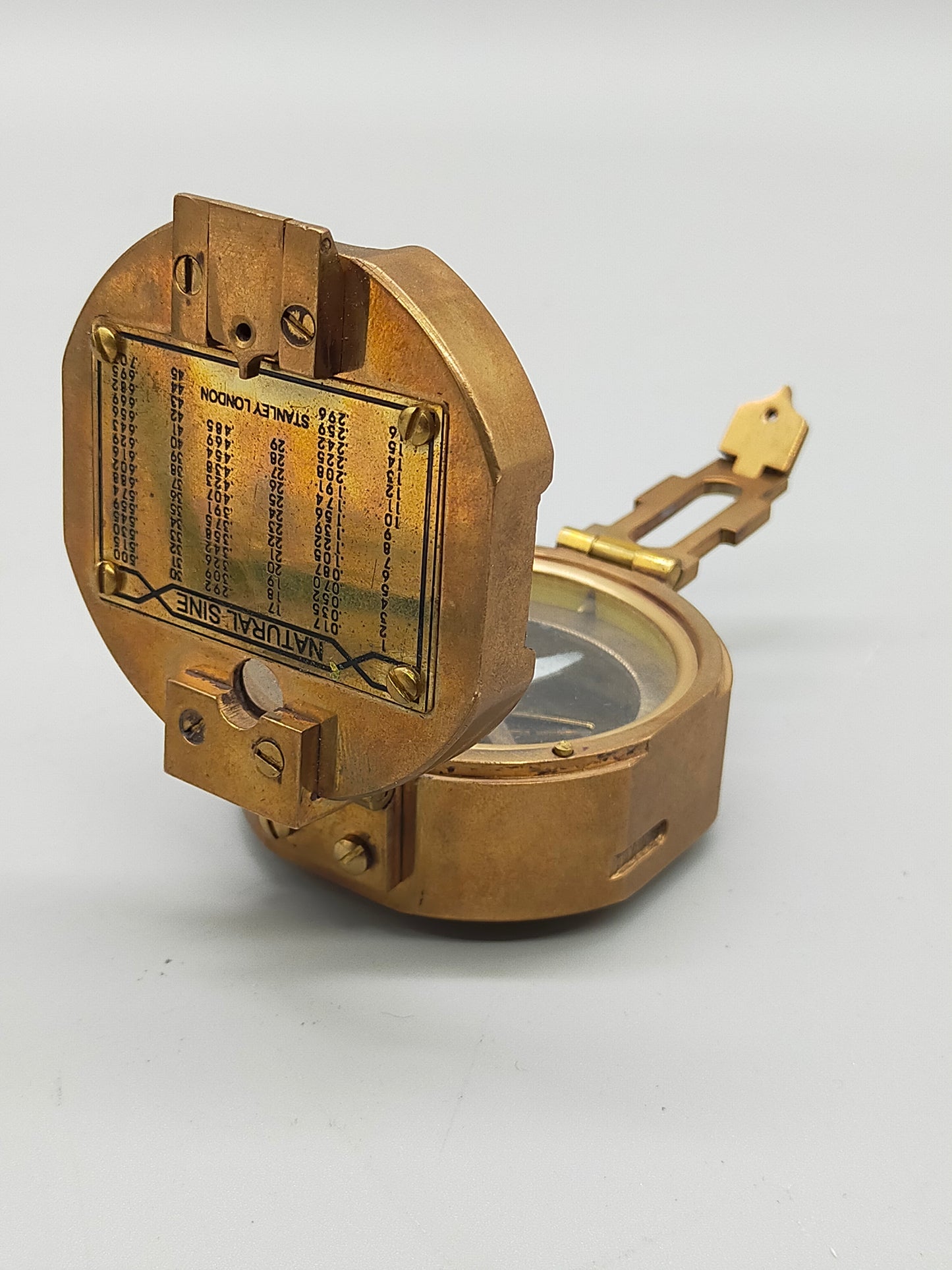 Antiker Stanley London Messing Kompass – Historische