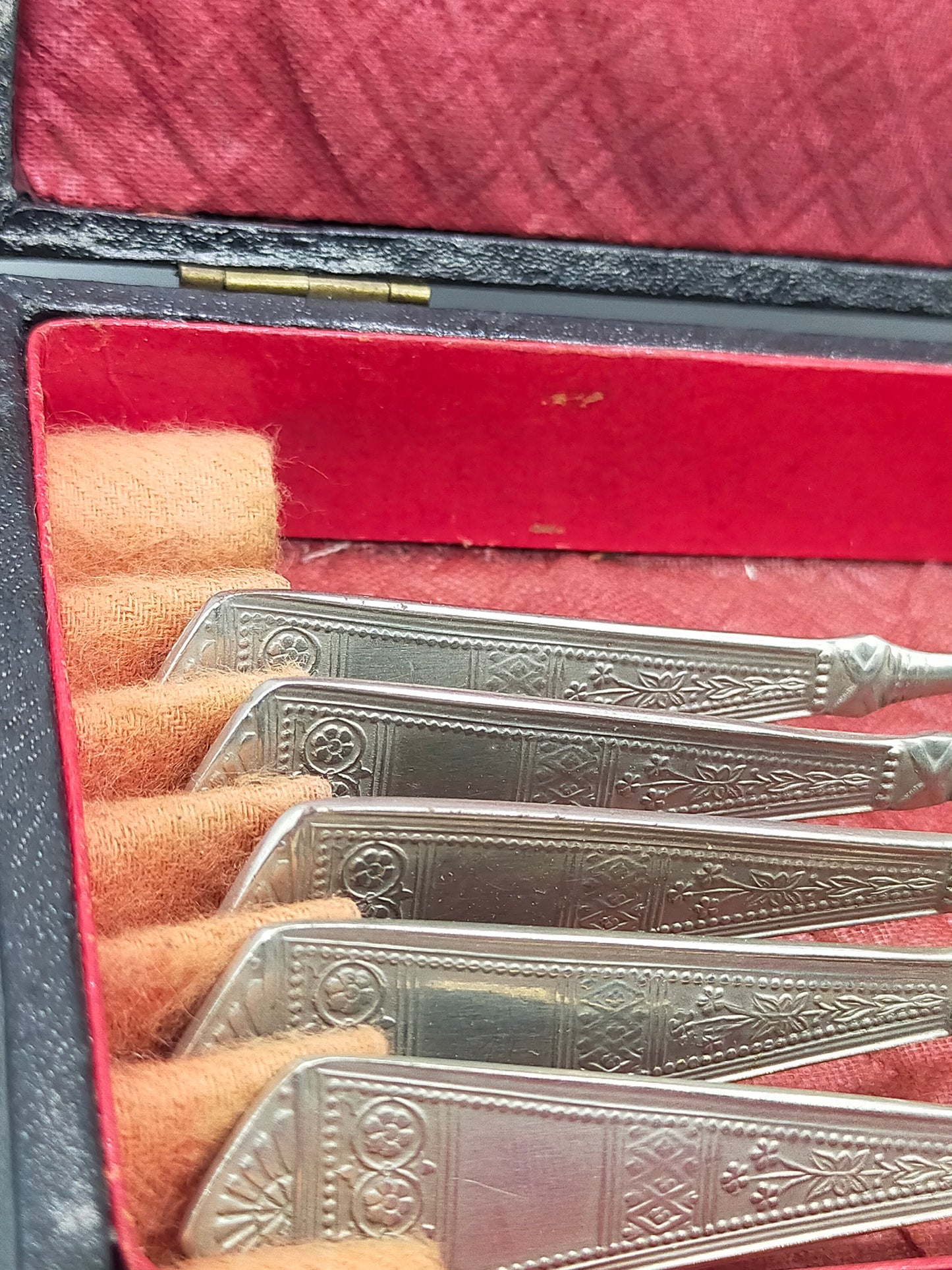 Antikes Besteck Set 5 versilberte Löffel von Arthur Ironmonger