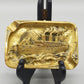Antiker Messing „Anvers“ Aschenbecher – Maritimes Titanic Relief-Design