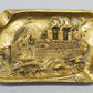 Antiker Messing „Anvers“ Aschenbecher – Maritimes Titanic Relief-Design