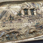 Antiker Messing „Anvers“ Aschenbecher – Maritimes Titanic Relief-Design
