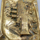 Antiker Messing „Anvers“ Aschenbecher – Maritimes Titanic Relief-Design