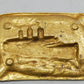 Antiker Messing „Anvers“ Aschenbecher – Maritimes Titanic Relief-Design