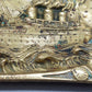 Antiker Messing „Anvers“ Aschenbecher – Maritimes Titanic Relief-Design