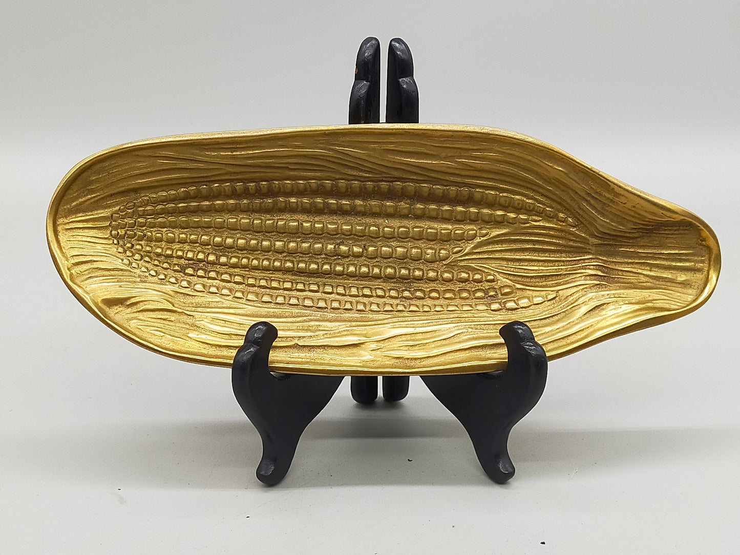 Vintage Messing Schale in Maiskolben Design – Rustikale Deko