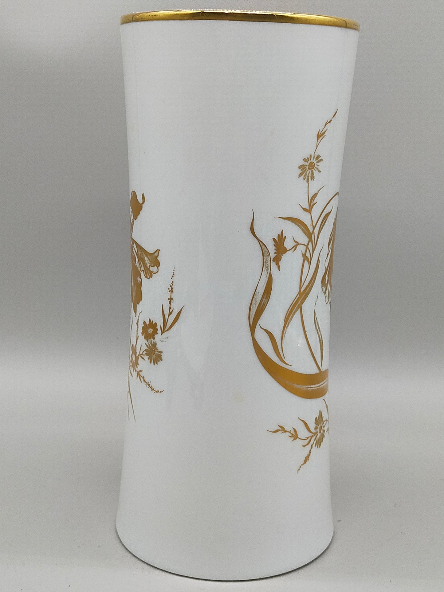 Porzellan Vase PMR Bavaria Jäger & Co. – Golddekor & Blumendesign
