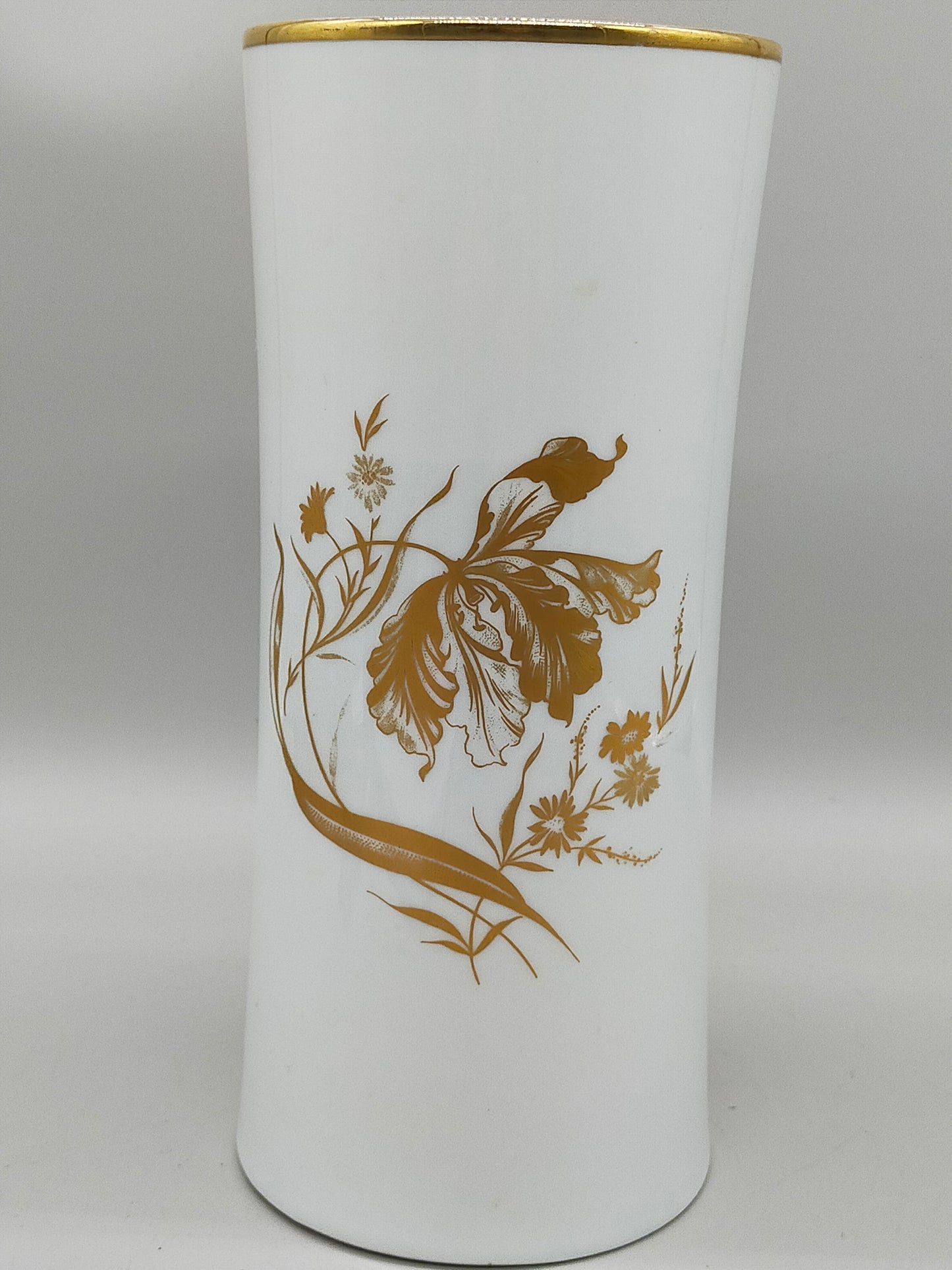Porzellan Vase PMR Bavaria Jäger & Co. – Golddekor & Blumendesign