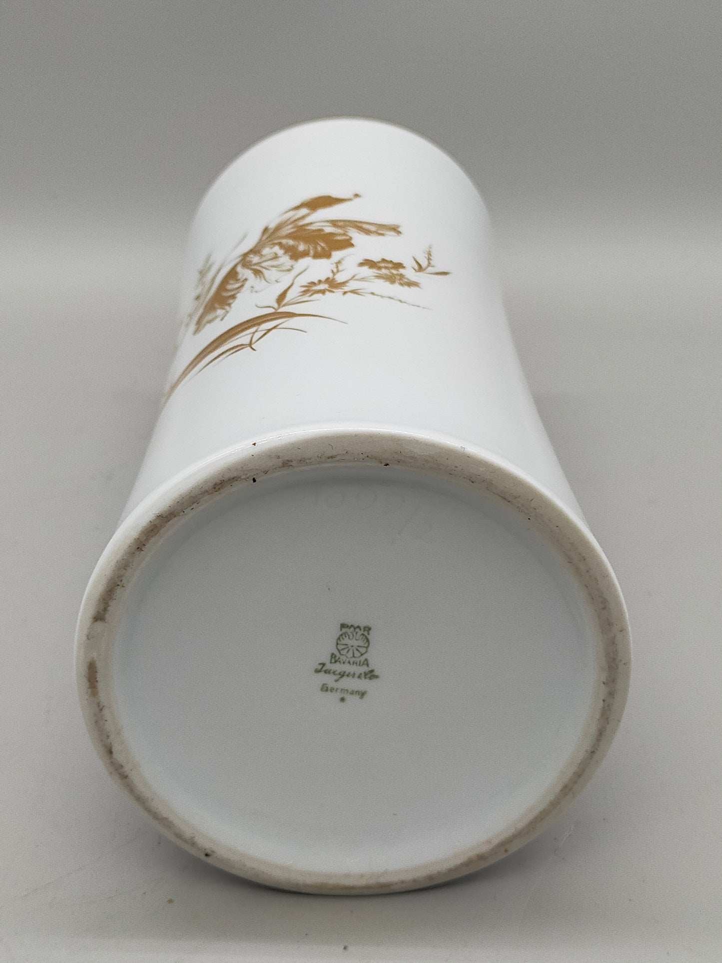 Porzellan Vase PMR Bavaria Jäger & Co. – Golddekor & Blumendesign