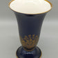 Lindner Kueps Bavaria Echt Cobalt Vase – Goldene Spitze & Blumendekor