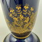 Lindner Kueps Bavaria Echt Cobalt Vase – Goldene Spitze & Blumendekor