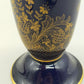 Lindner Kueps Bavaria Echt Cobalt Vase – Goldene Spitze & Blumendekor