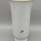 Elegante Ludwigsburg Porzellan Vase – Purpur Rose mit Goldrand
