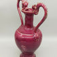 Antike Drachen-Vase in Purpurrot – Chinesischer Stil mit Doppelgriff