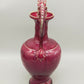 Antike Drachen-Vase in Purpurrot – Chinesischer Stil mit Doppelgriff