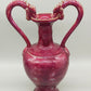 Antike Drachen-Vase in Purpurrot – Chinesischer Stil mit Doppelgriff