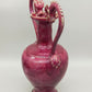 Antike Drachen-Vase in Purpurrot – Chinesischer Stil mit Doppelgriff