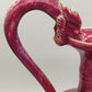 Antike Drachen-Vase in Purpurrot – Chinesischer Stil mit Doppelgriff
