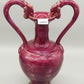 Antike Drachen-Vase in Purpurrot – Chinesischer Stil mit Doppelgriff