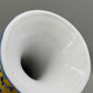 Prachtvolle Chinesische Porzellan Vase – Gelb mit Blauem Blumen Dekor