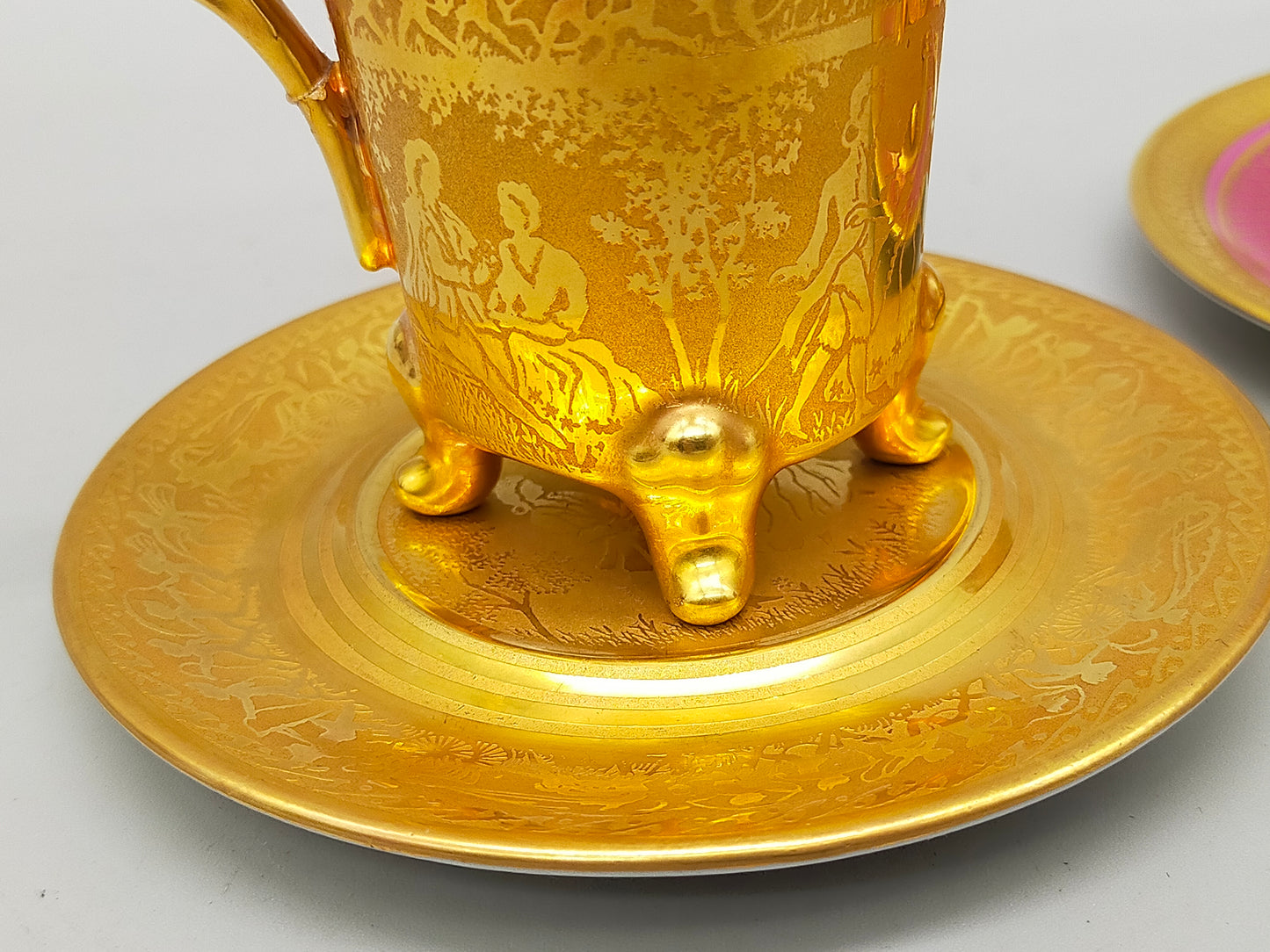 Prunkvolles 4er Set Espresso Tassen mit Untersetzern – D&W Porzellan