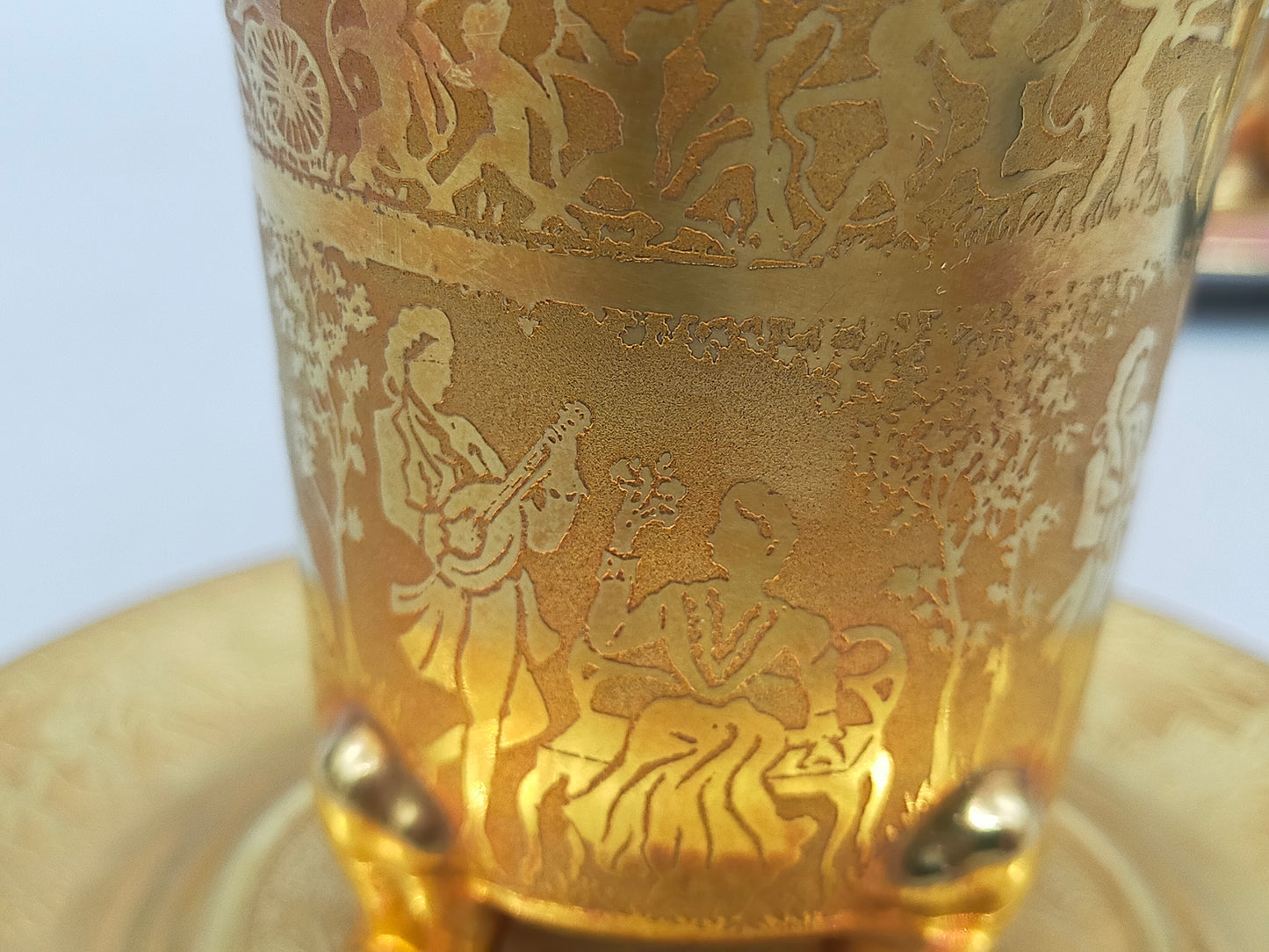 Prunkvolles 4er Set Espresso Tassen mit Untersetzern – D&W Porzellan