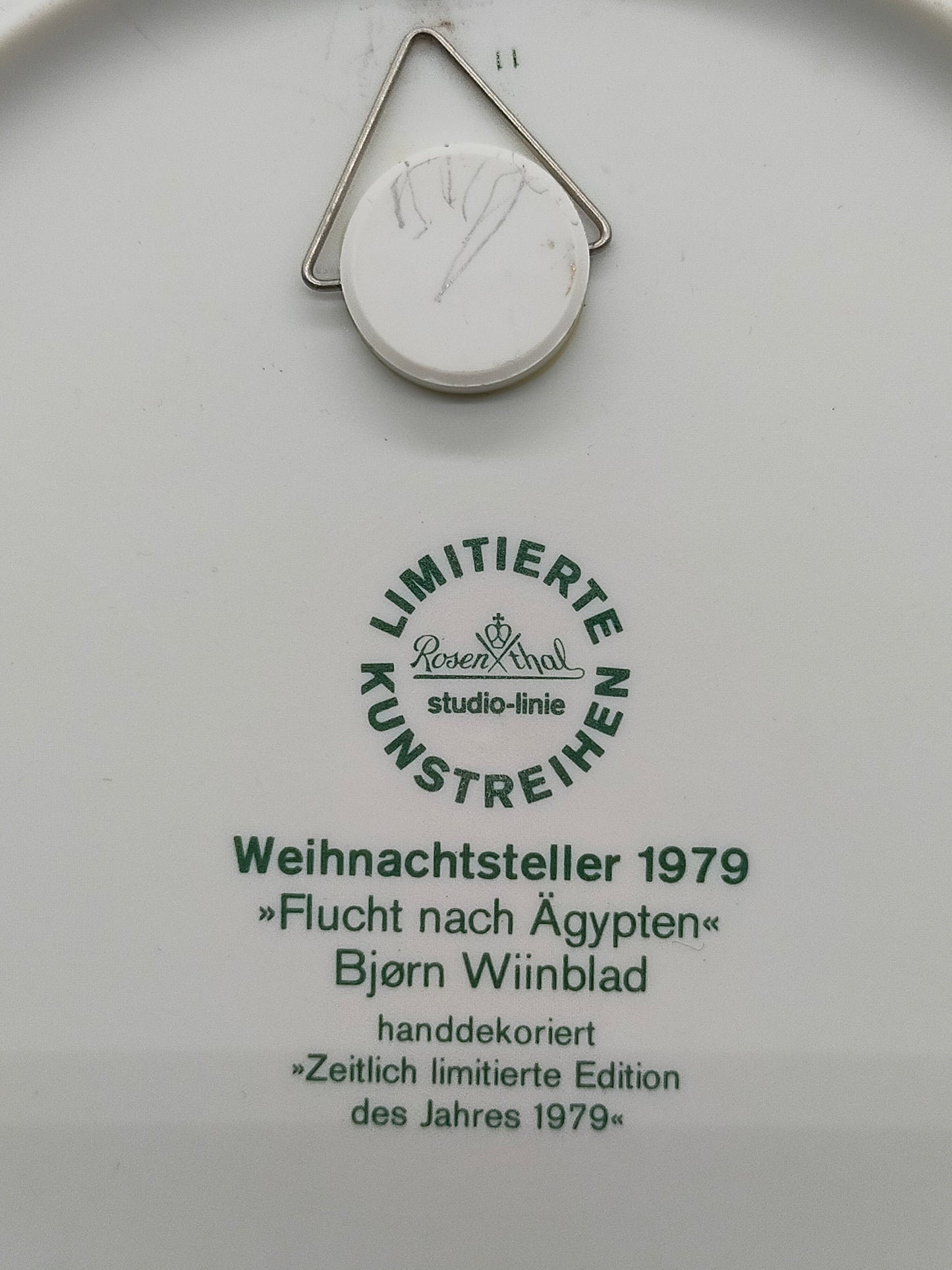 Limitierte - Rosenthal Bjørn Wiinblad Weihnachtsteller 1979 – Flucht nach Ägypten