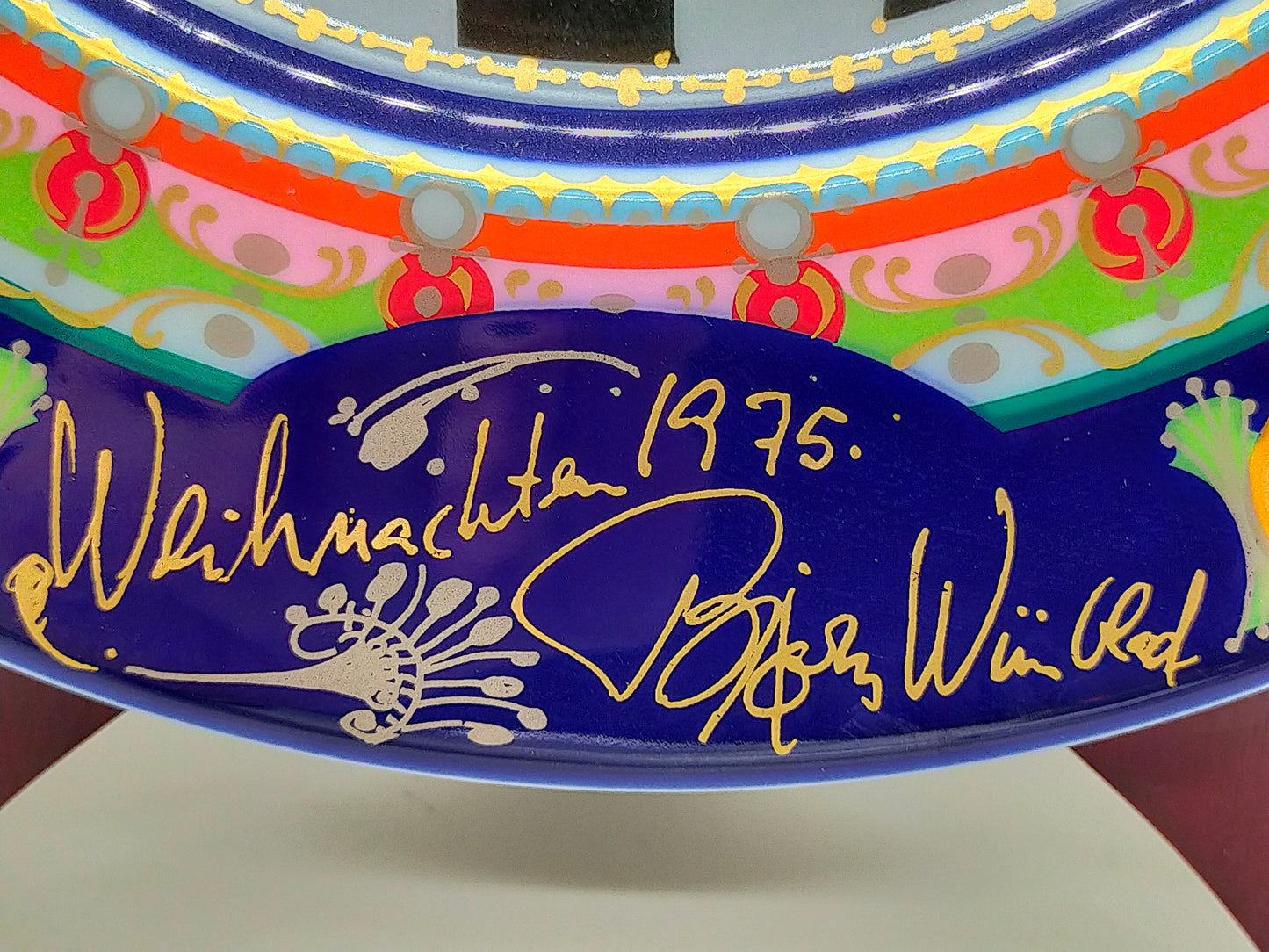 Limitierter Rosenthal Björn Wiinblad Wandteller – Weihnachten 1975
