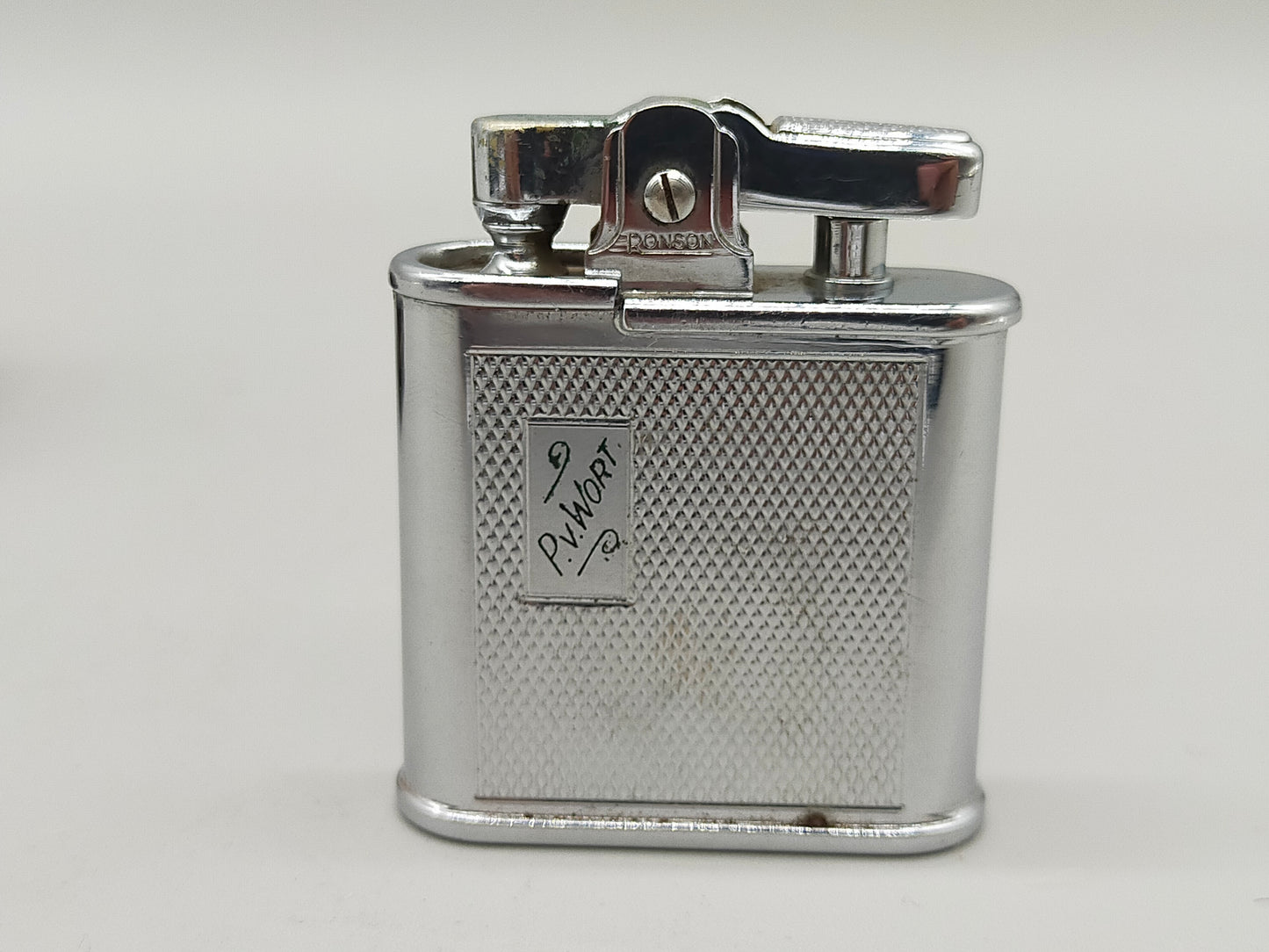 Vintage Ronson Whirlwind Feuerzeug – Klassik mit Lederetui