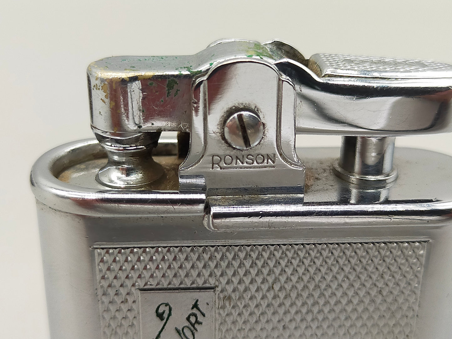 Vintage Ronson Whirlwind Feuerzeug – Klassik mit Lederetui