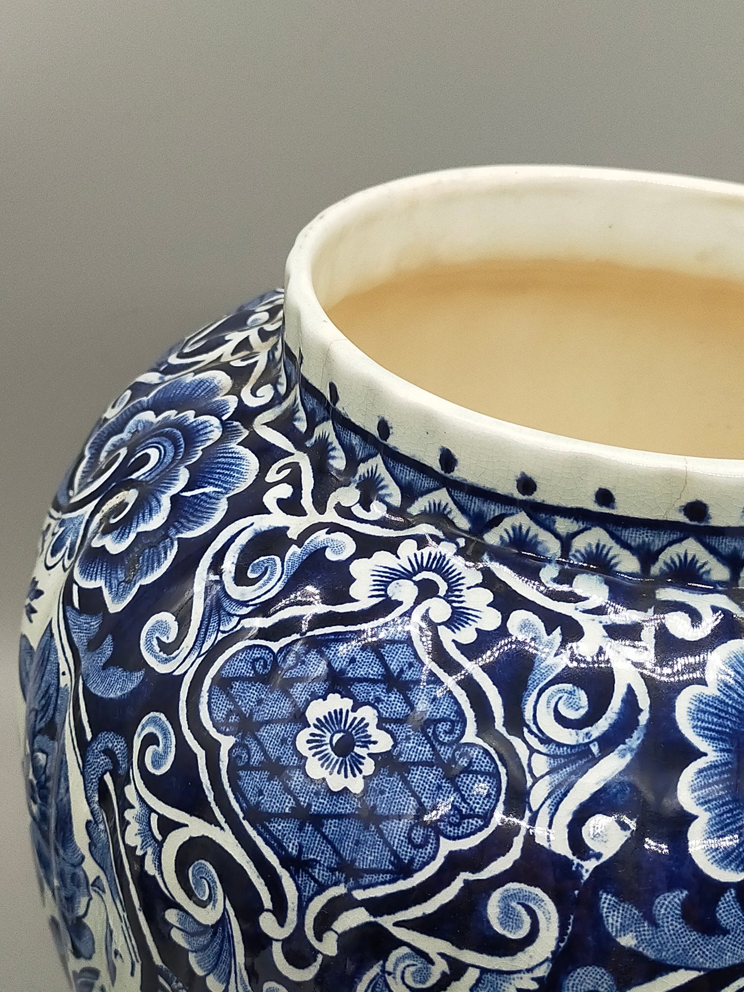 Prachtvolle Delfts - Royal Sphinx Maastricht Vase – Blau Dekor