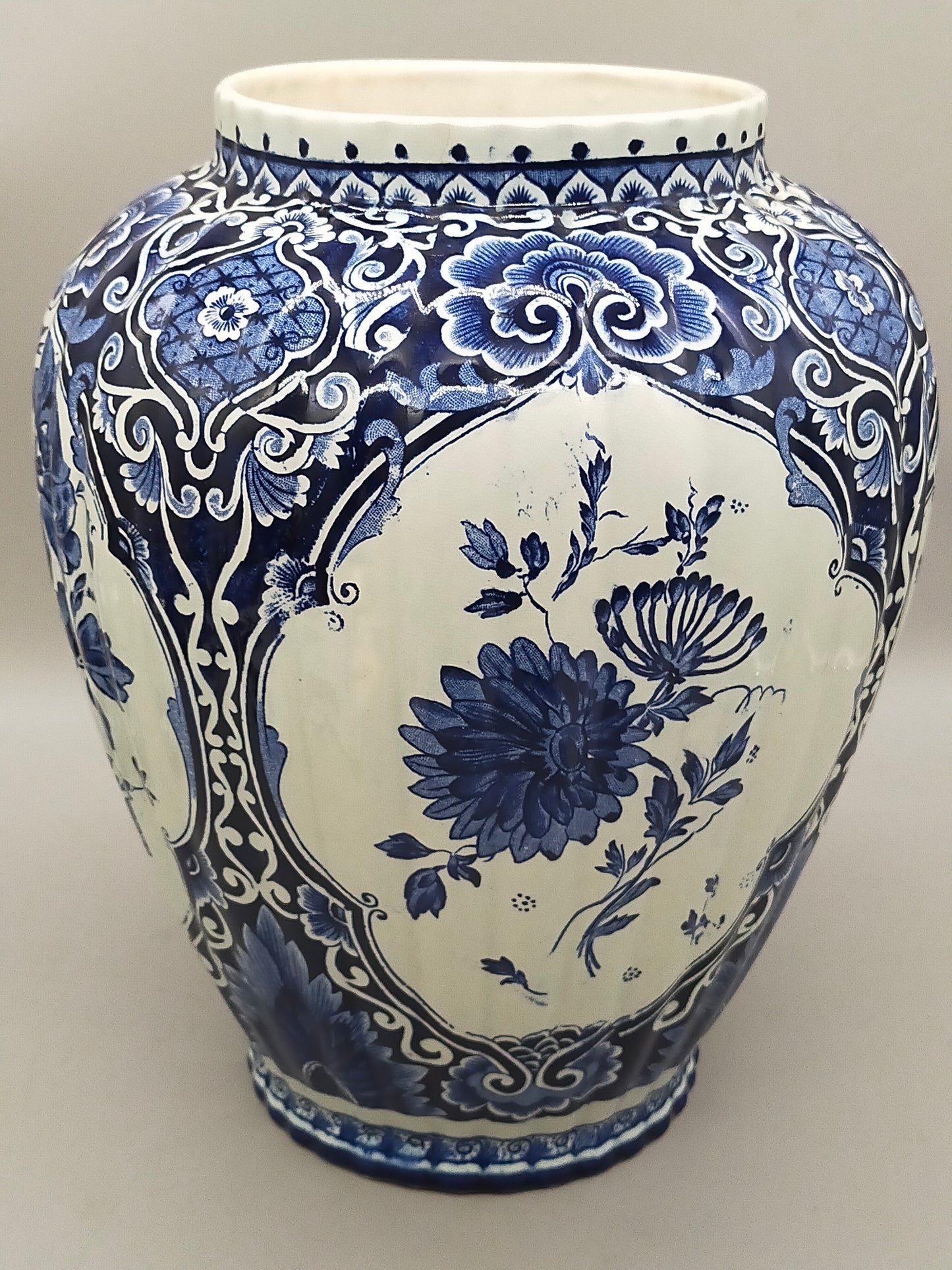 Prachtvolle Delfts - Royal Sphinx Maastricht Vase – Blau Dekor