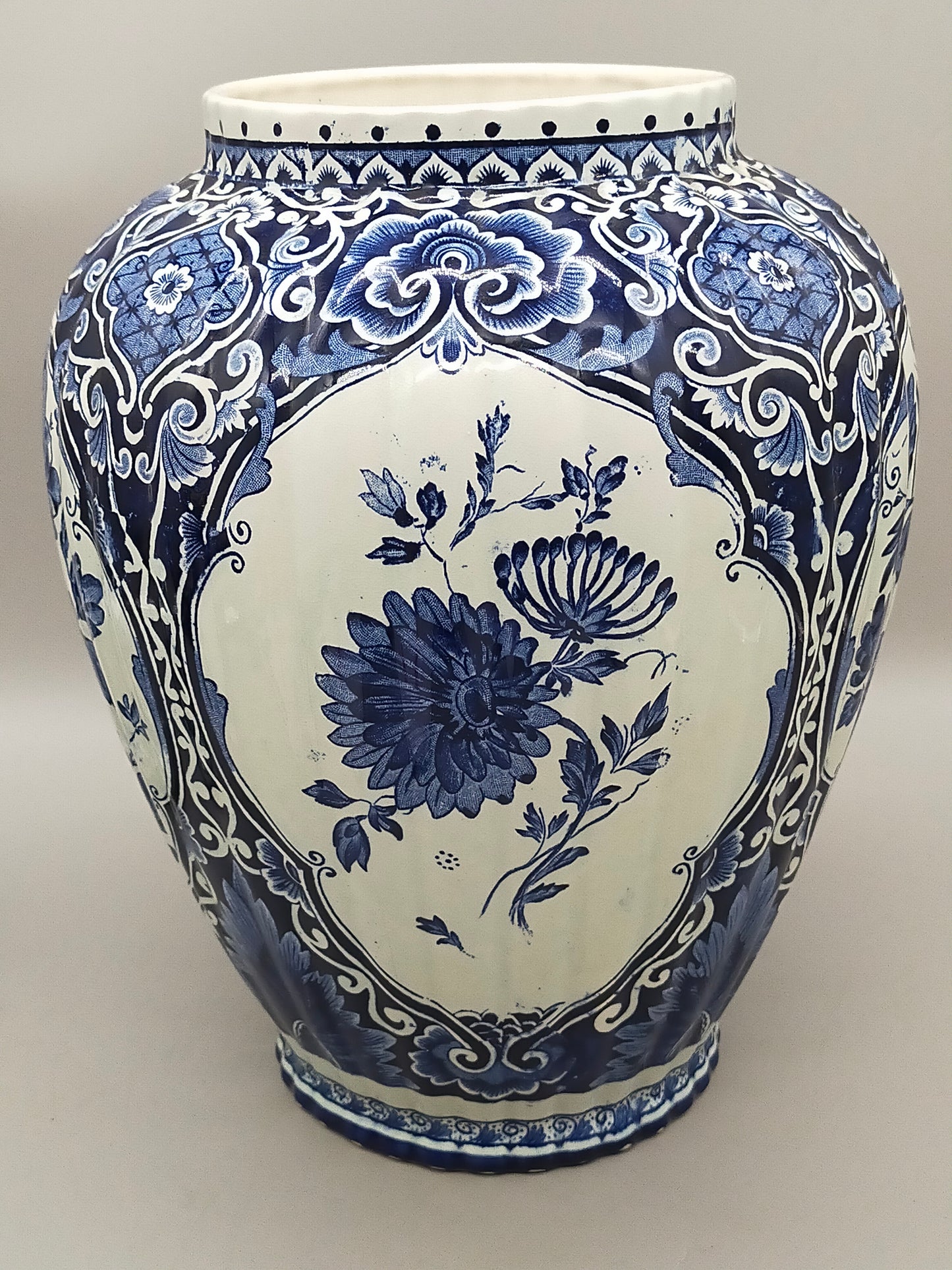 Prachtvolle Delfts - Royal Sphinx Maastricht Vase – Blau Dekor