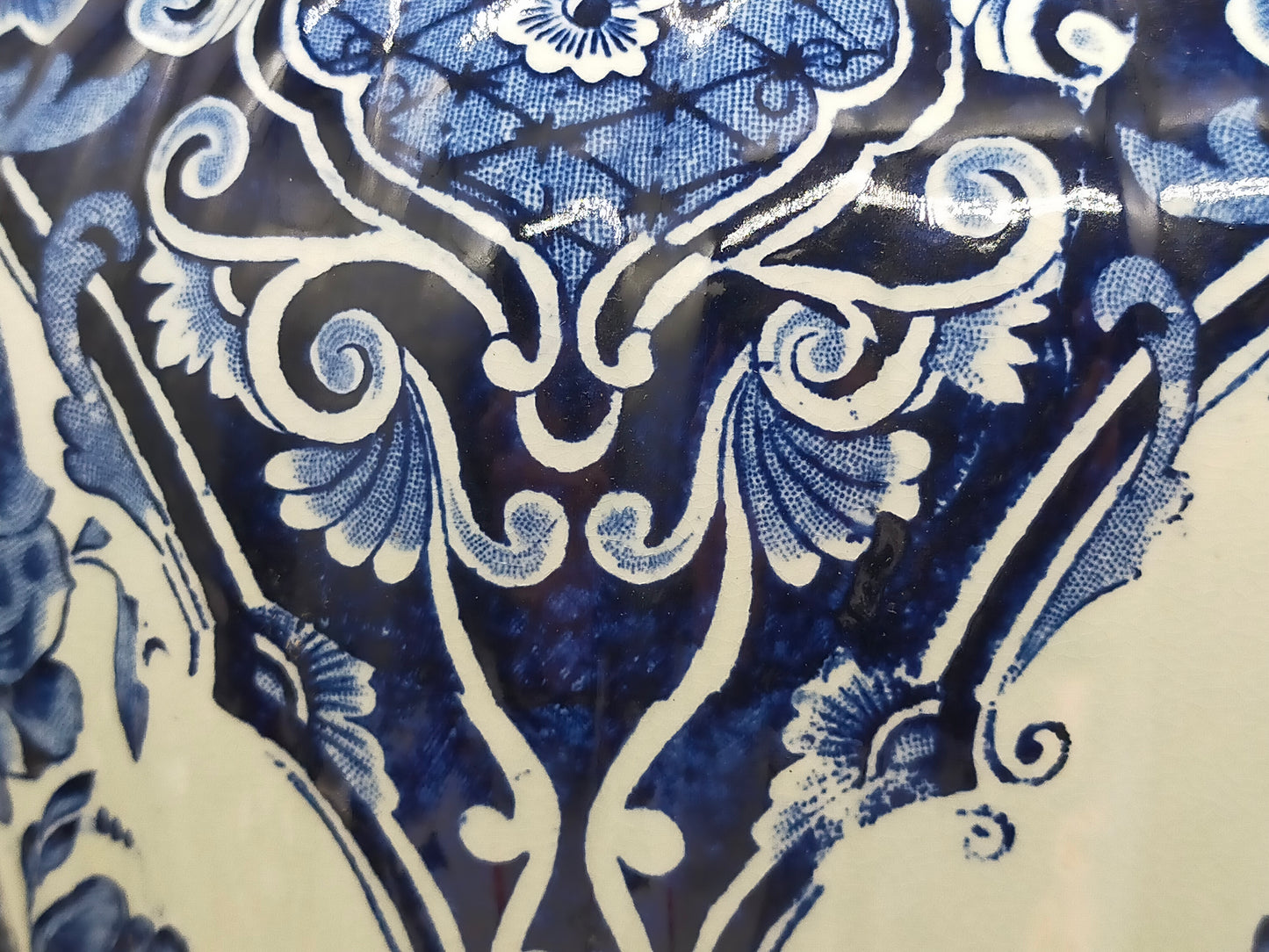 Prachtvolle Delfts - Royal Sphinx Maastricht Vase – Blau Dekor