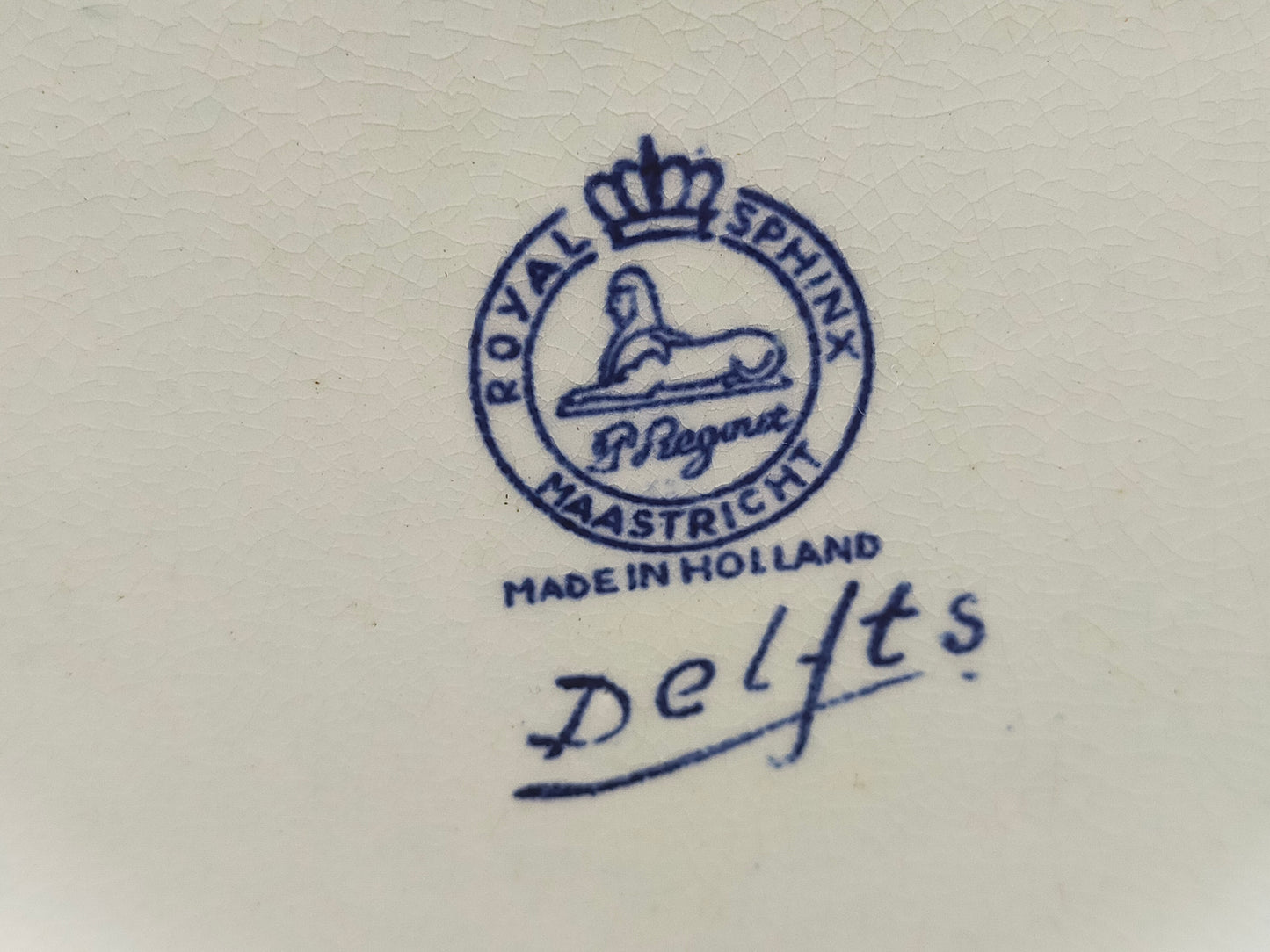 Prachtvolle Delfts - Royal Sphinx Maastricht Vase – Blau Dekor