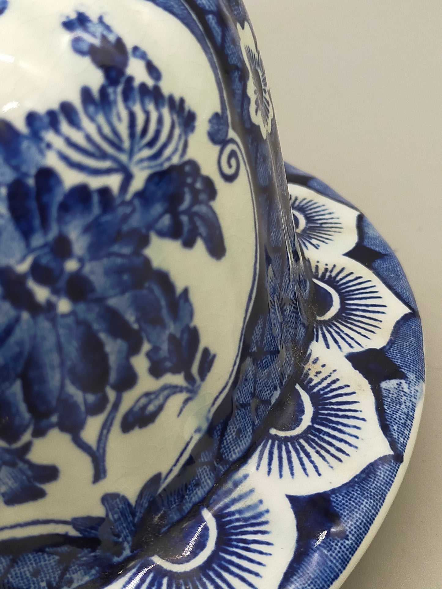 Prachtvolle Delfts - Royal Sphinx Maastricht Vase – Blau Dekor