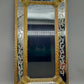 Prachtvoller Murano Glas Wandspiegel – Goldfarbenes Design im Barock-Stil