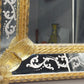 Prachtvoller Murano Glas Wandspiegel – Goldfarbenes Design im Barock-Stil
