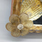 Prachtvoller Murano Glas Wandspiegel – Goldfarbenes Design im Barock-Stil