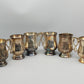 6er Set Versilberte Becher – Vintage Design mit Filigraner Gravur