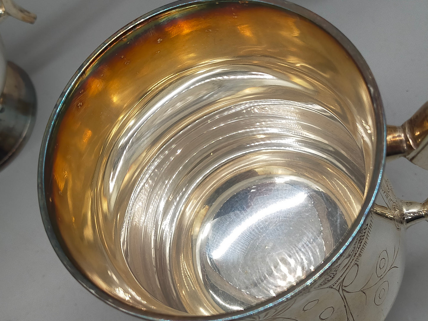 6er Set Versilberte Becher – Vintage Design mit Filigraner Gravur