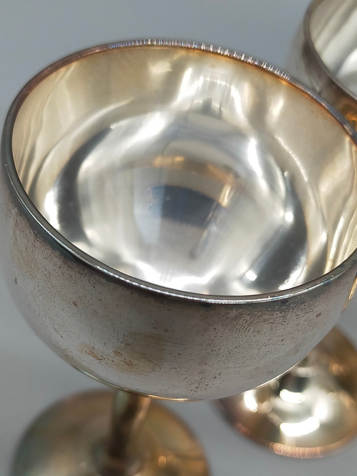 Edles Versilbertes Set: Großer Krug & 6 Kelche – Vintage Charme