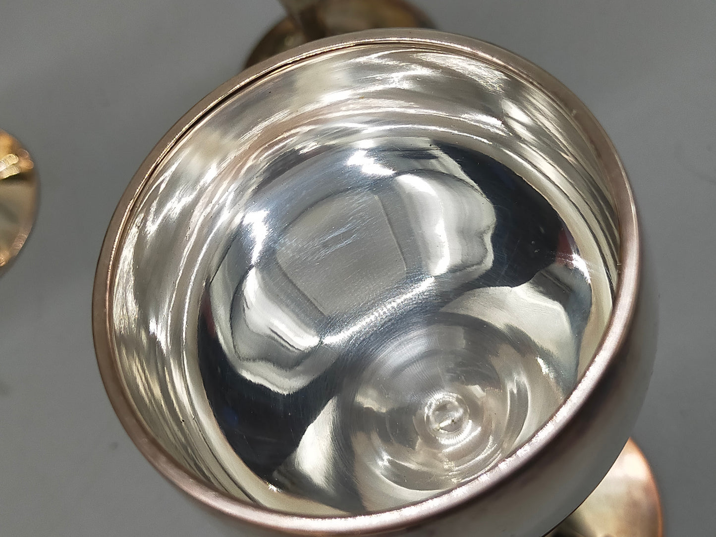Edles Versilbertes Set: Großer Krug & 6 Kelche – Vintage Charme
