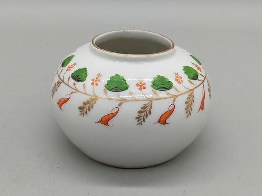 Edle Ludwigsburg Porzellan Vase – Florales Dekor & Goldrand