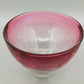 Elegante Murano Glas Schale – Kunstvolle Glasarbeit in Rosa und Weiß