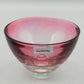 Elegante Murano Glas Schale – Kunstvolle Glasarbeit in Rosa und Weiß