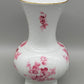 Prachtvolle Bareuther Waldsassen Vase – Florales Dekor in Rosa & Goldrand