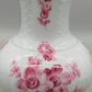 Prachtvolle Bareuther Waldsassen Vase – Florales Dekor in Rosa & Goldrand