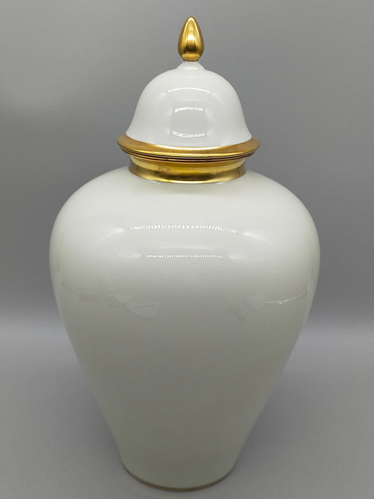 Edle Royal KM Deckelvase Porzellan – Klassisches Design mit Goldrand