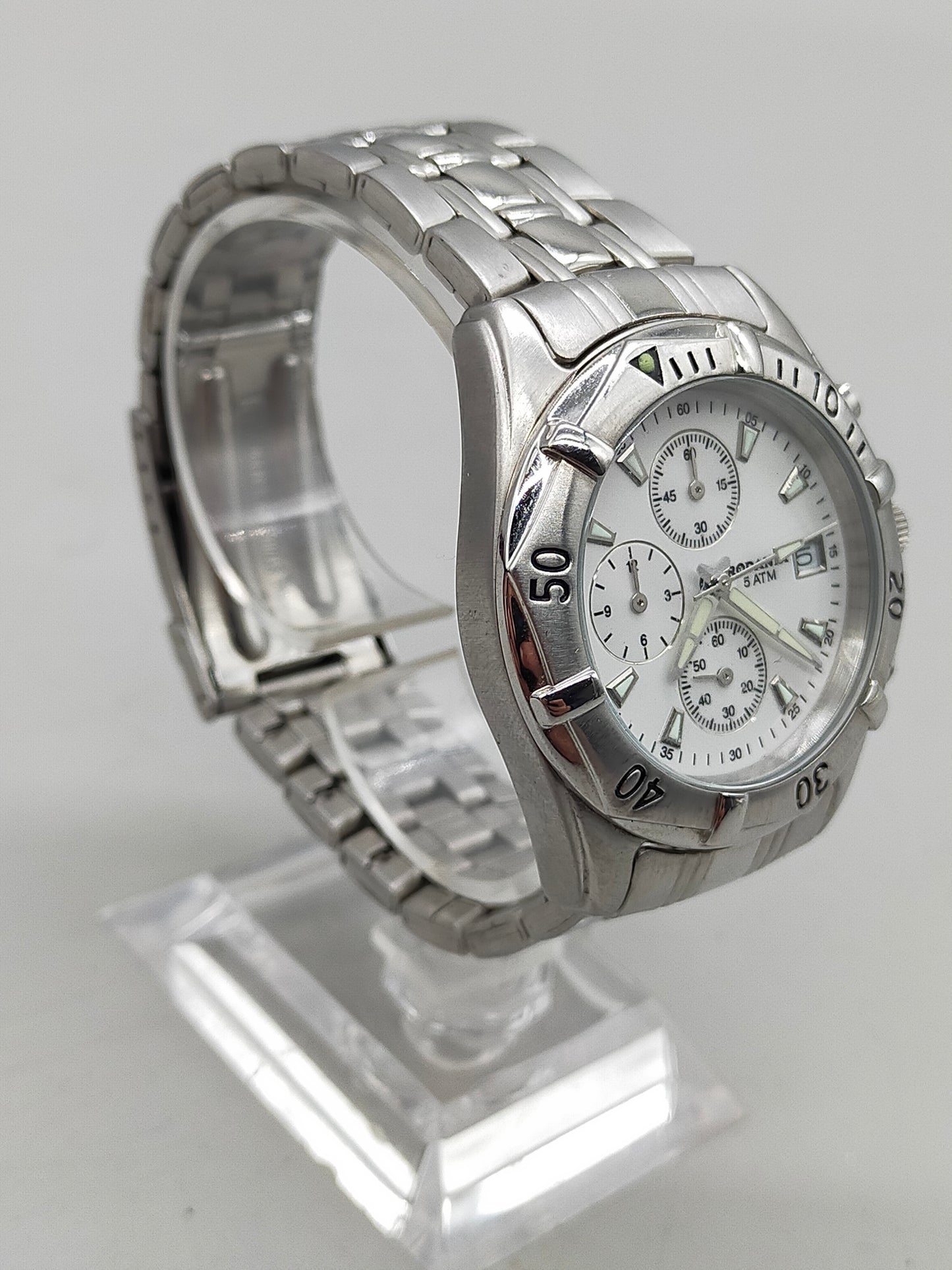 Sportliche Rodania Herren Uhr – Chronograph mit Edelstahlarmband